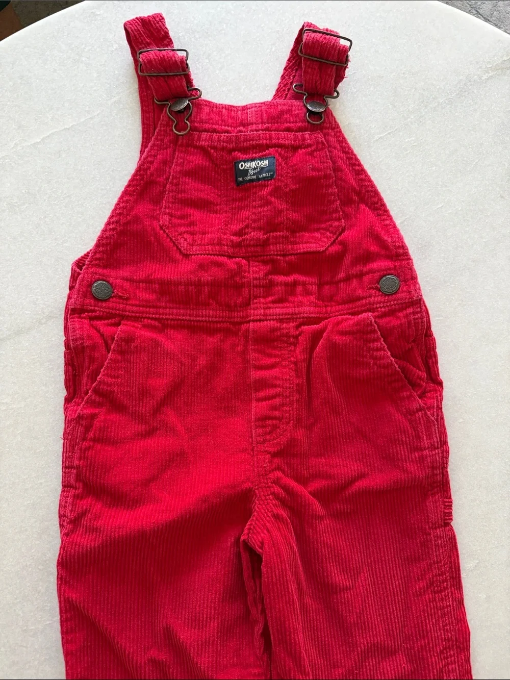OshKosh B'gosh Kids Corduroy Overalls Trio — Cream, Navy & Red